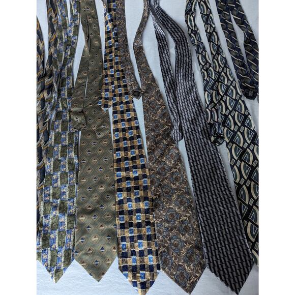 Lot Of 10 Mens Ties Silk Bill Blass Henry Grethel Stafford Honors Van Heusen - Picture 4 of 10